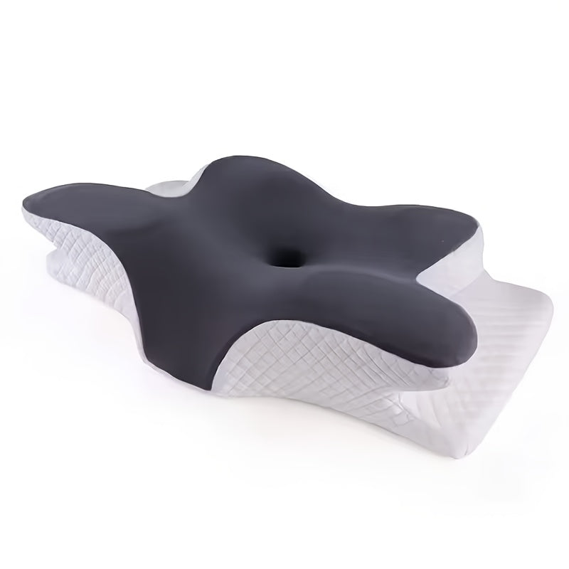 Memory Foam Butterfly Pillow for Neck Support Back Side Sleepers Ergonomic Cervical Spine