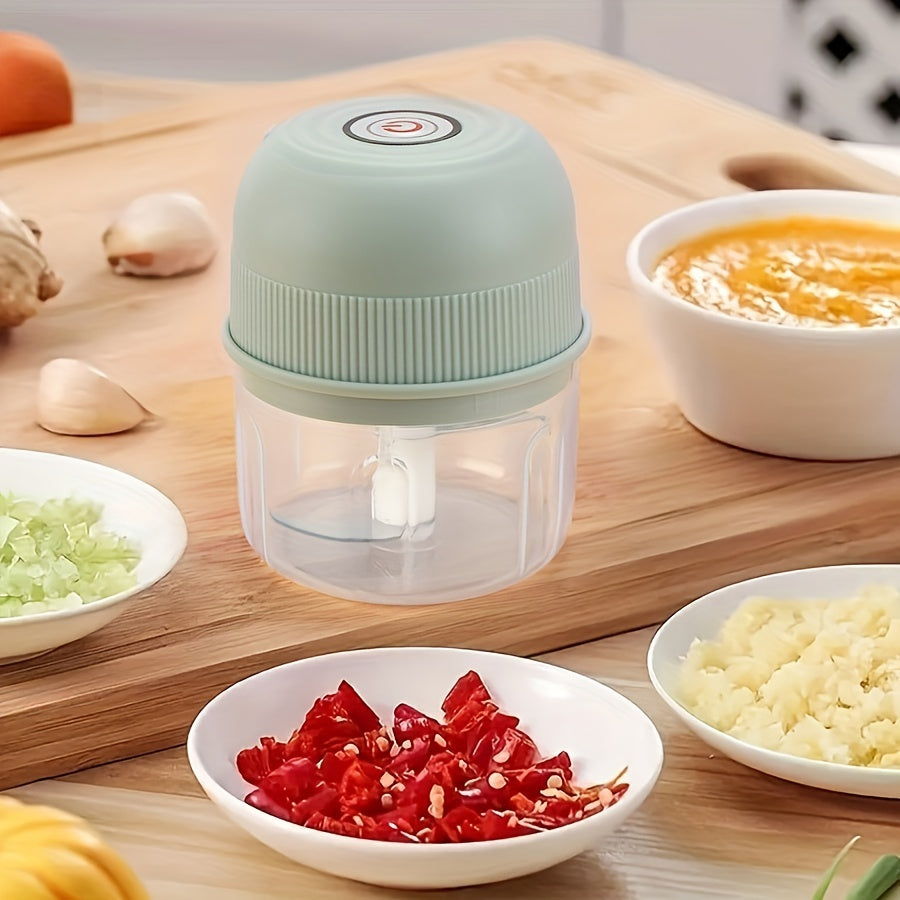 Electric Mini Garlic Chopper 250ml USB Meat Grinder Vegetable Crusher Sturdy