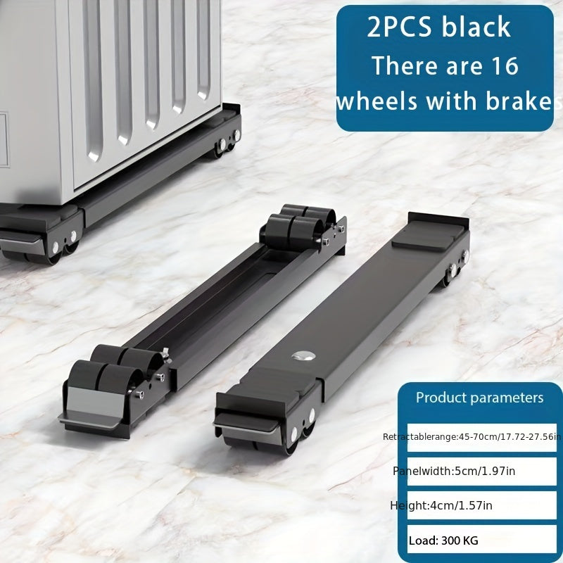 Adjustable Stainless Steel Washing Machine Stand with Non-Slip Feet 300KG Capacity