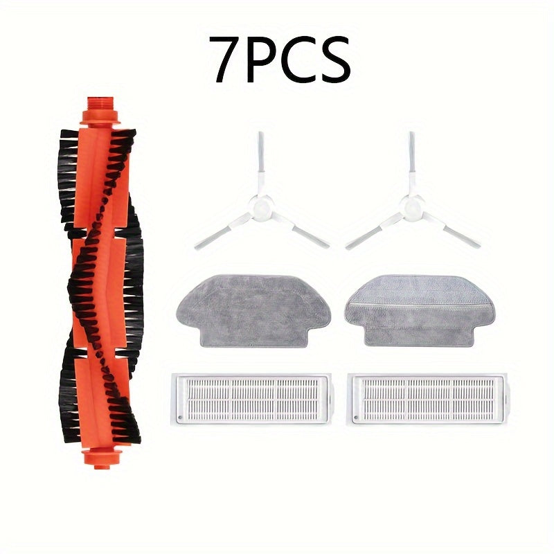 Robot changyutgich mop tozalagich uchun aksessuarlar to'plami, asosiy cho'tka, yon cho'tkalar, filtrlashlar, yostiqlar