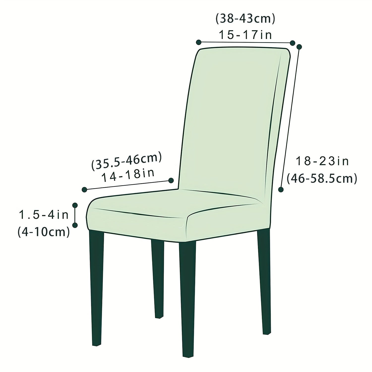 4/6 Piece Stretch Chair Slipcovers for Dining and Living Room Furniture Protection