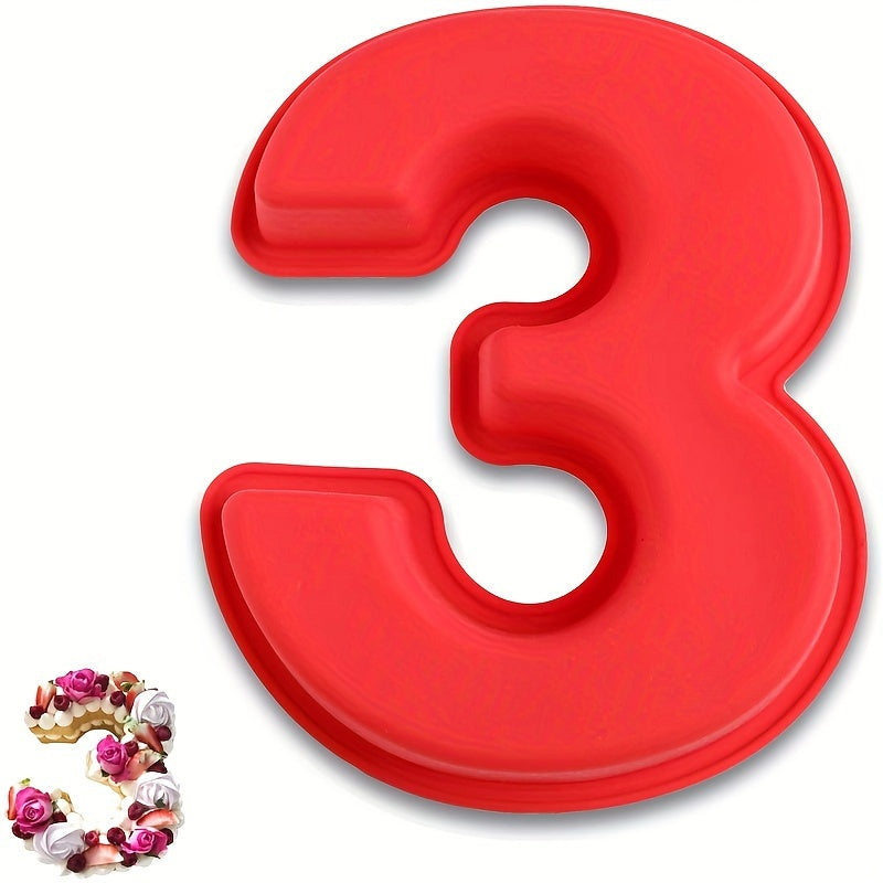 Silicone Number Cake Molds Set for Baking Create Custom Arabic Numerals 0-8 Non-Stick Flexible Kitchen Tool