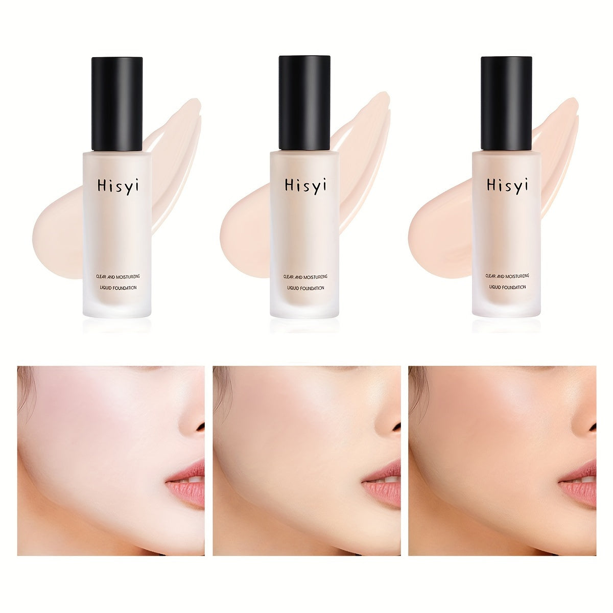 Liquid Foundation Cream for Medium Skin Full Coverage Matte Finish Daily Use