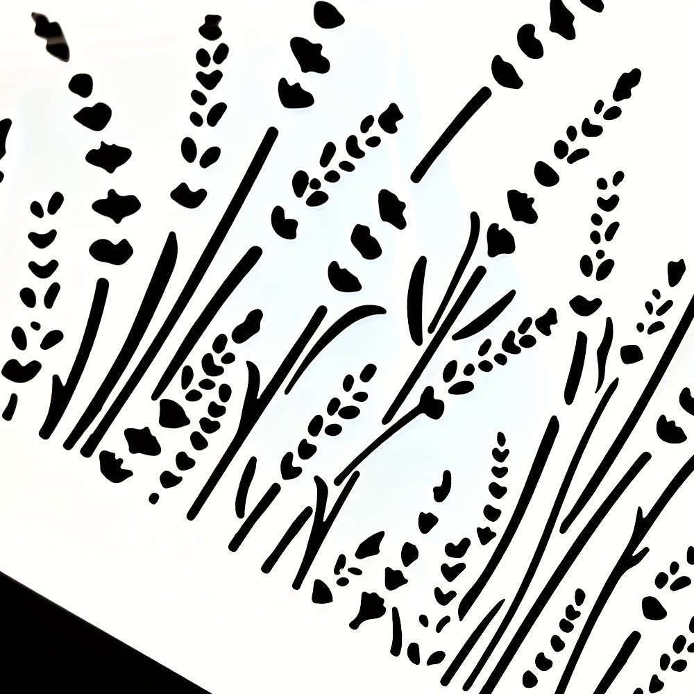 Lavender Pattern Cake Decorating Stencil Plastic Floral Design for Baking