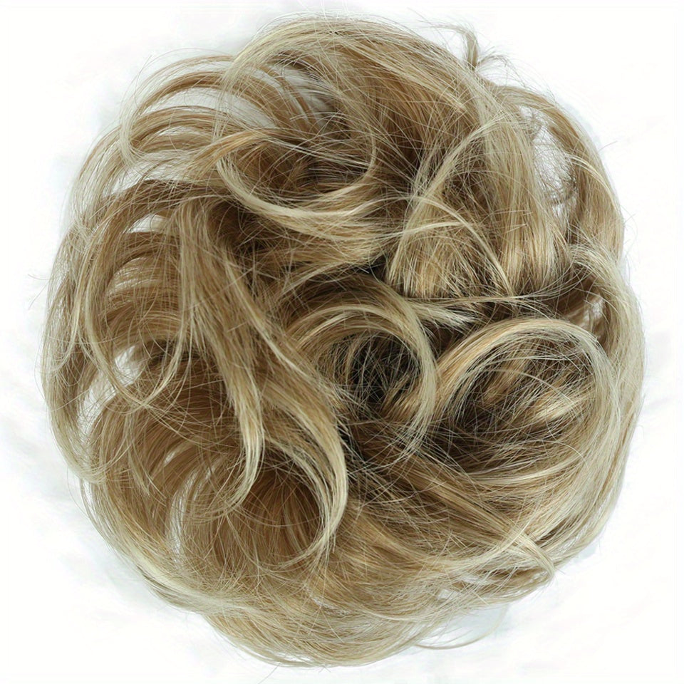 Women Synthetic Hair Bun Chignon Hairpiece Elastic Scrunchie Hair Accessory