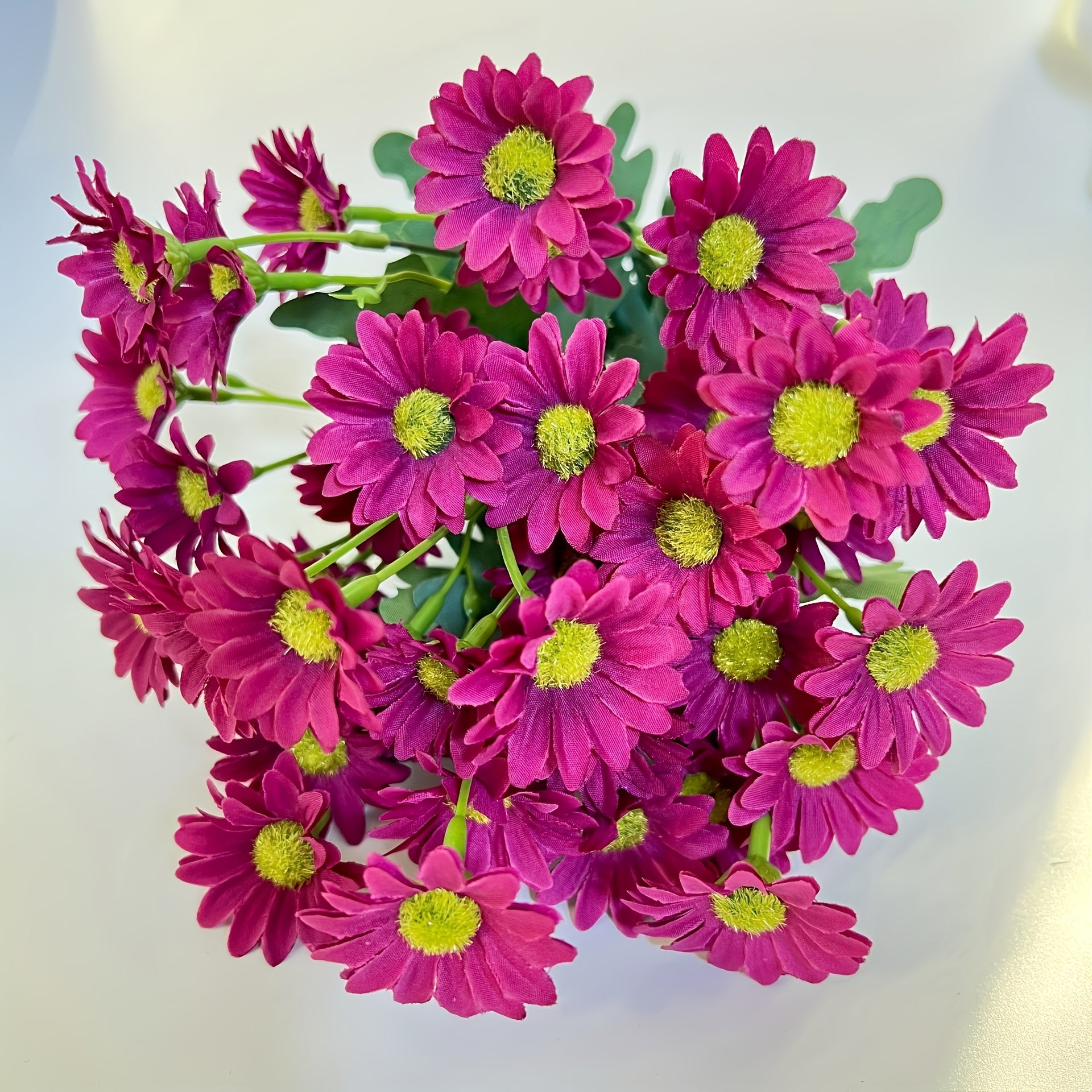 Artificial Plastic Daisy Flowers UV Resistant for Home Decor Tabletop Arrangements Spring Occasions