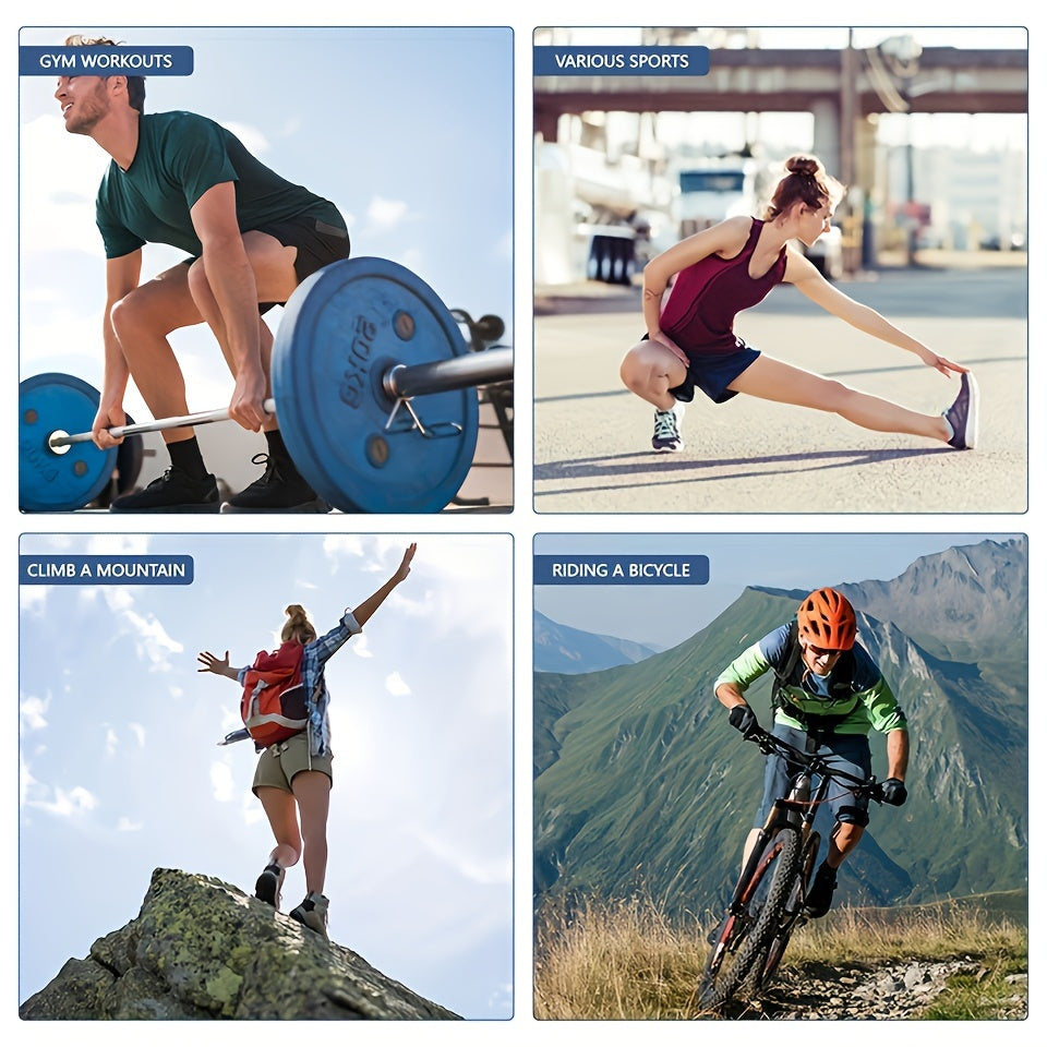 Set of 2 Unisex Copper Knee Support Sleeves for Sports Running Hiking