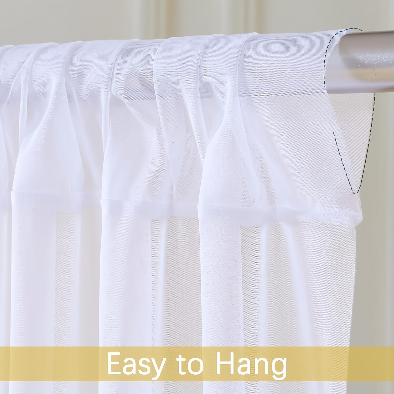 Cortinas de tul blanco para fondos para bodas, baby showers, cabinas de fotos, set de 2