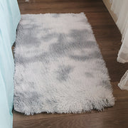 Light Gray Plush Floor Mat Non-Slip Bathroom Bedroom Living Room