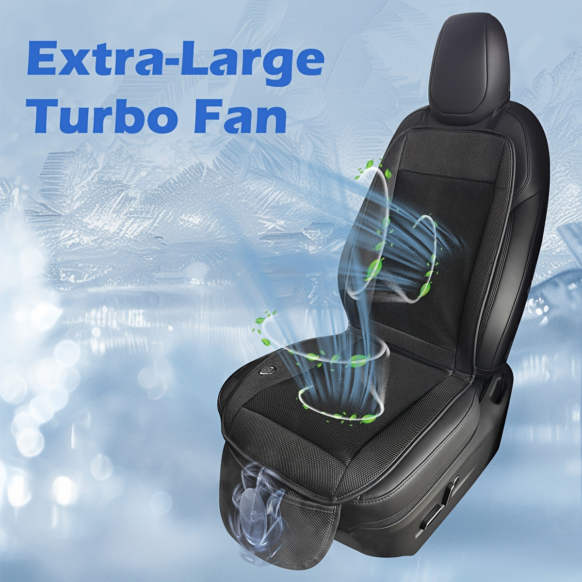 Cojín para asiento de coche con ventilador turbo de 360°, malla transpirable, enfriamiento portátil