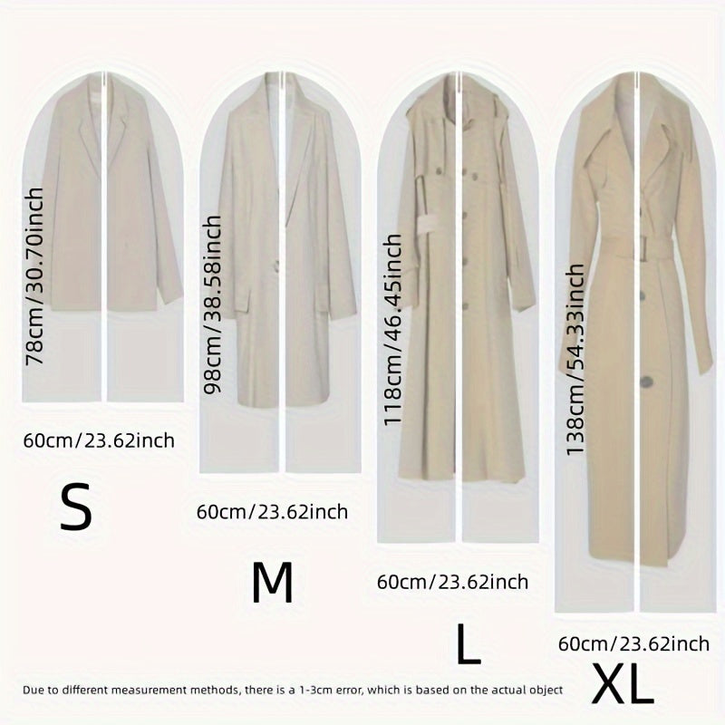 Juego de 5 fundas transparentes protectoras contra polvo para armario y dormitorio