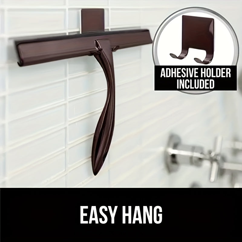 Qo'l bilan ushlanadigan dush squeegee - Dush eshiklari, hammom, derazalar va avtomobil oynalari uchun ideal - Oyna tozalagich, uy tozalash asbobi, suvni olib tashlash skraberi - Tozalash va Rojdestvo ta'minotlari uchun mukammal