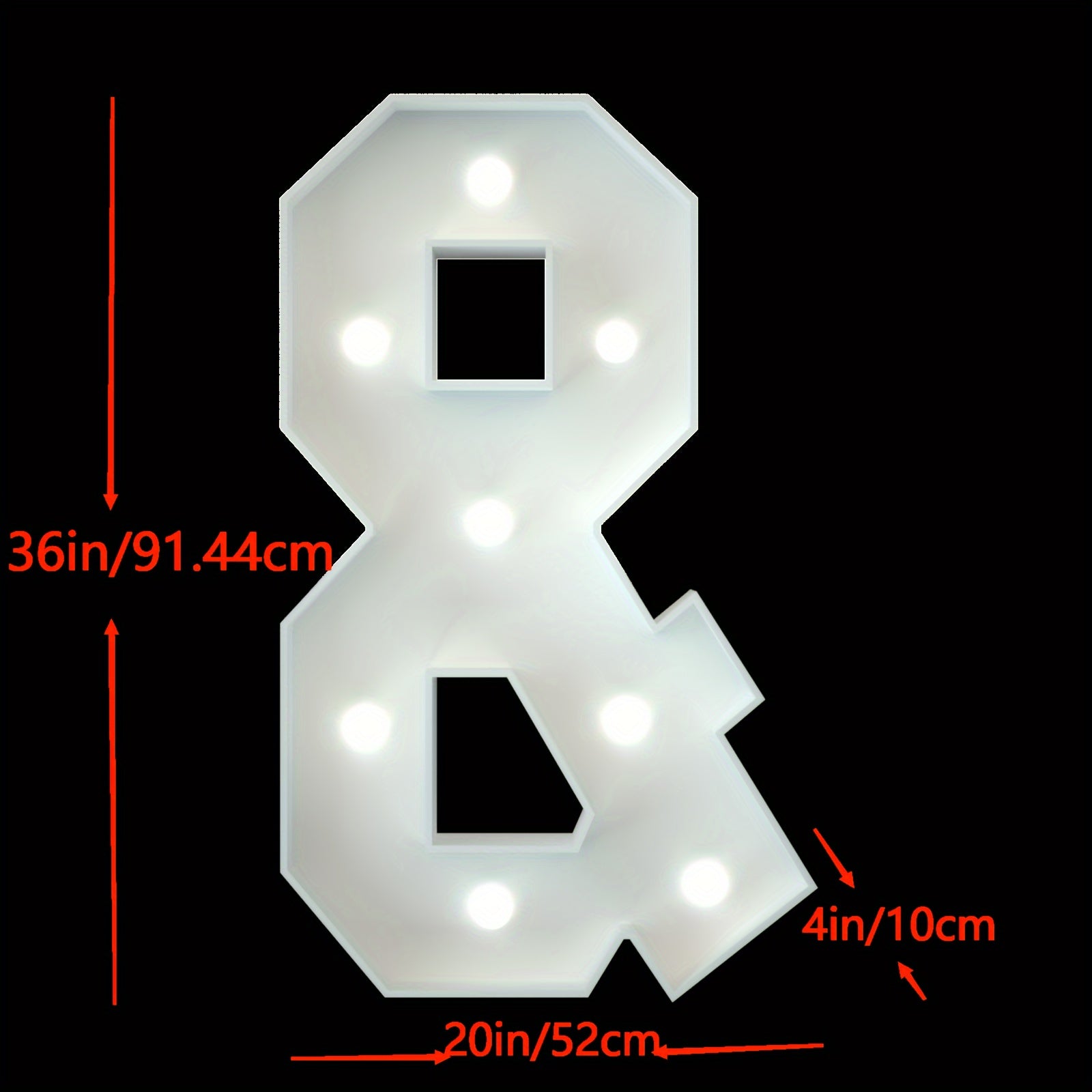 91.44cm LED Marquee Light Up Letters A-Z for Party Wedding Birthday Decor