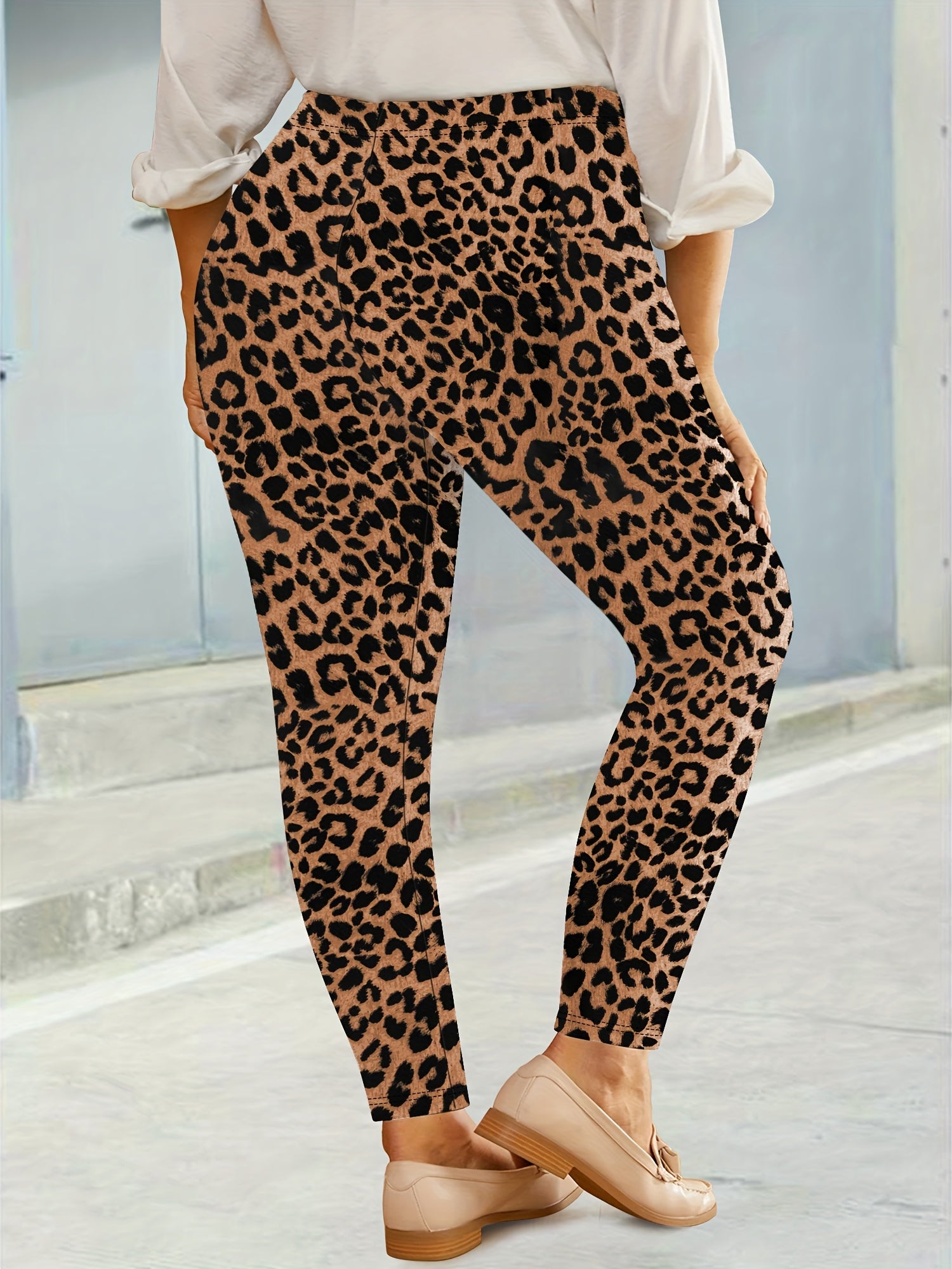 Plus Size Women's High Waist Stretchy Yoga Leggings Tummy Control Athletic Pants