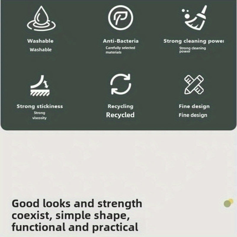 Qayta ishlatiladigan uy hayvonlari sochlari va to'kintilarni olib tashlash roliki - kiyim, mebel va gilamlarni tozalash uchun batareyalar talab qilinmaydi