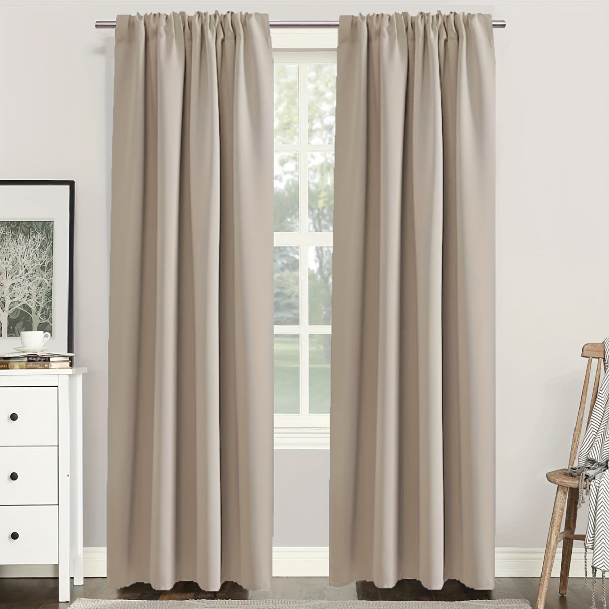 Insulated Blackout Curtains for Bedroom Room Darkening Noise Reduction 1PC