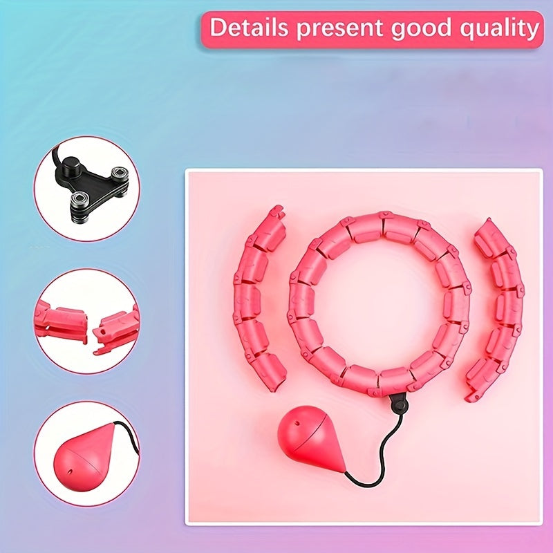 Círculo de fitness ponderado ajustable para pérdida de peso y entrenamiento de fuerza Black ABS