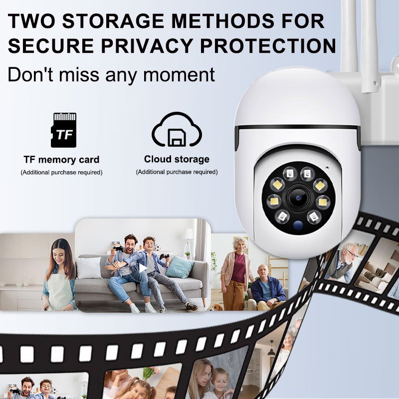 Cámara de seguridad inalámbrica 1080P HD visión nocturna audio bidireccional monitoreo remoto