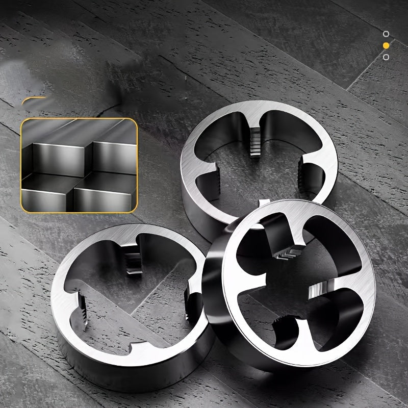 Set of 6 PVC Plastic Water Pipe Dies with Tap Wrench, Sizes 10.16/15.24/2.54 cm