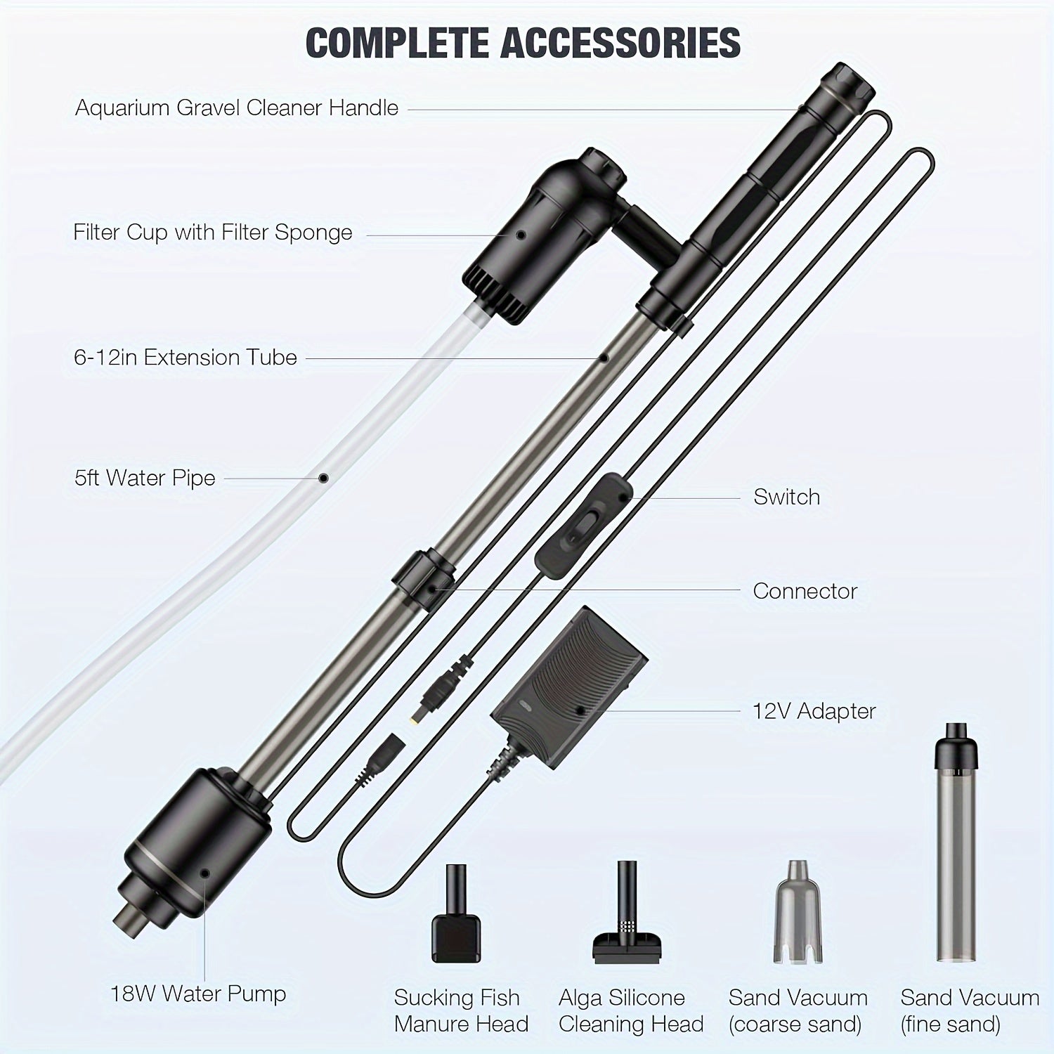 European Standard Aquarium Cleaning Tools Electric Water Changers Pumps Siphons Sand Washers