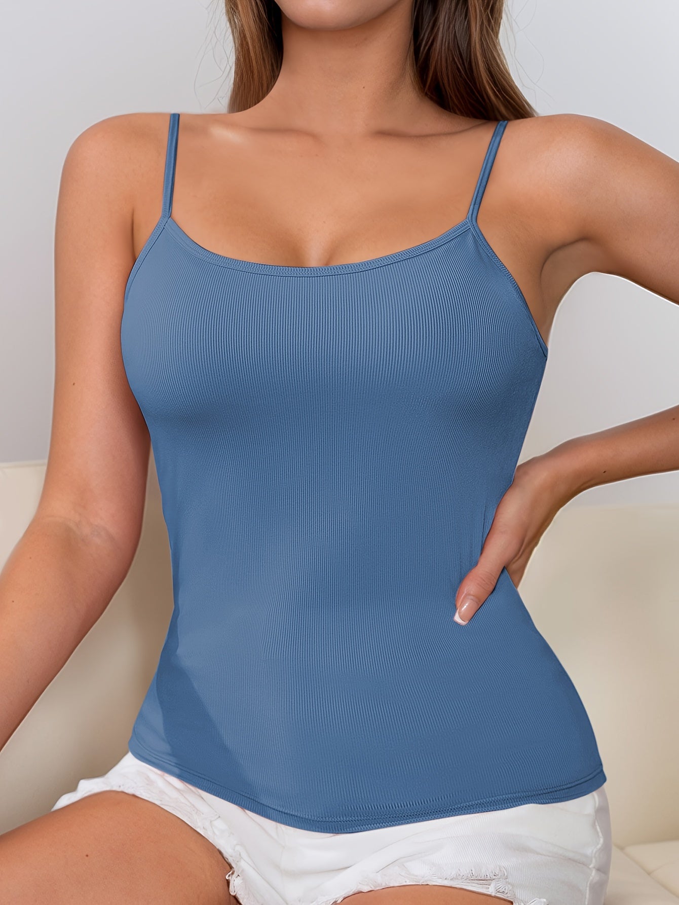Women's Seamless Padded Vest Top and Breathable Cami for Lingerie