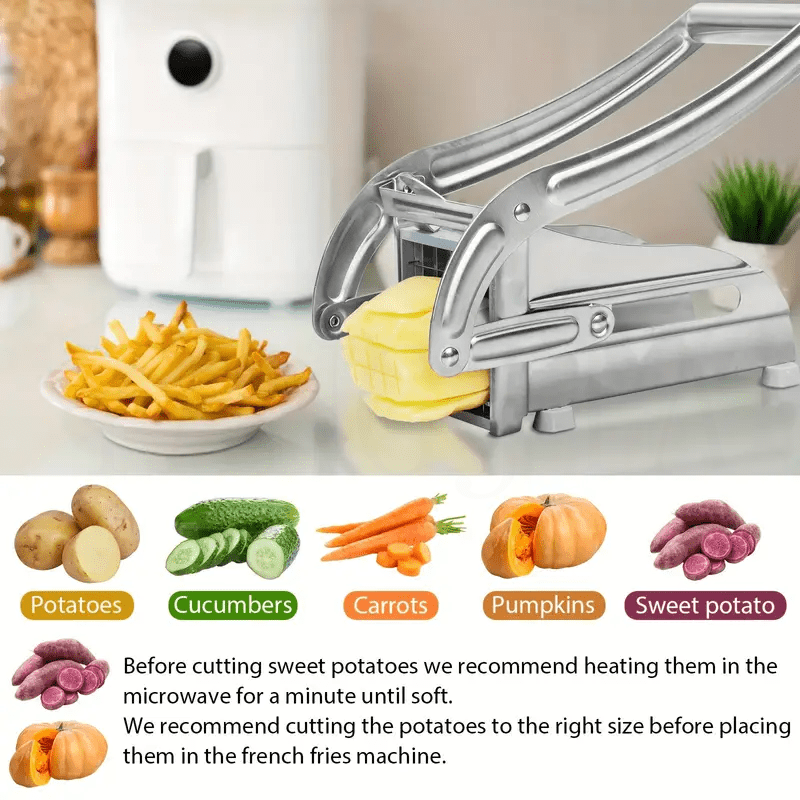 Durable Stainless Steel French Fry Cutter for Vegetables and Potatoes