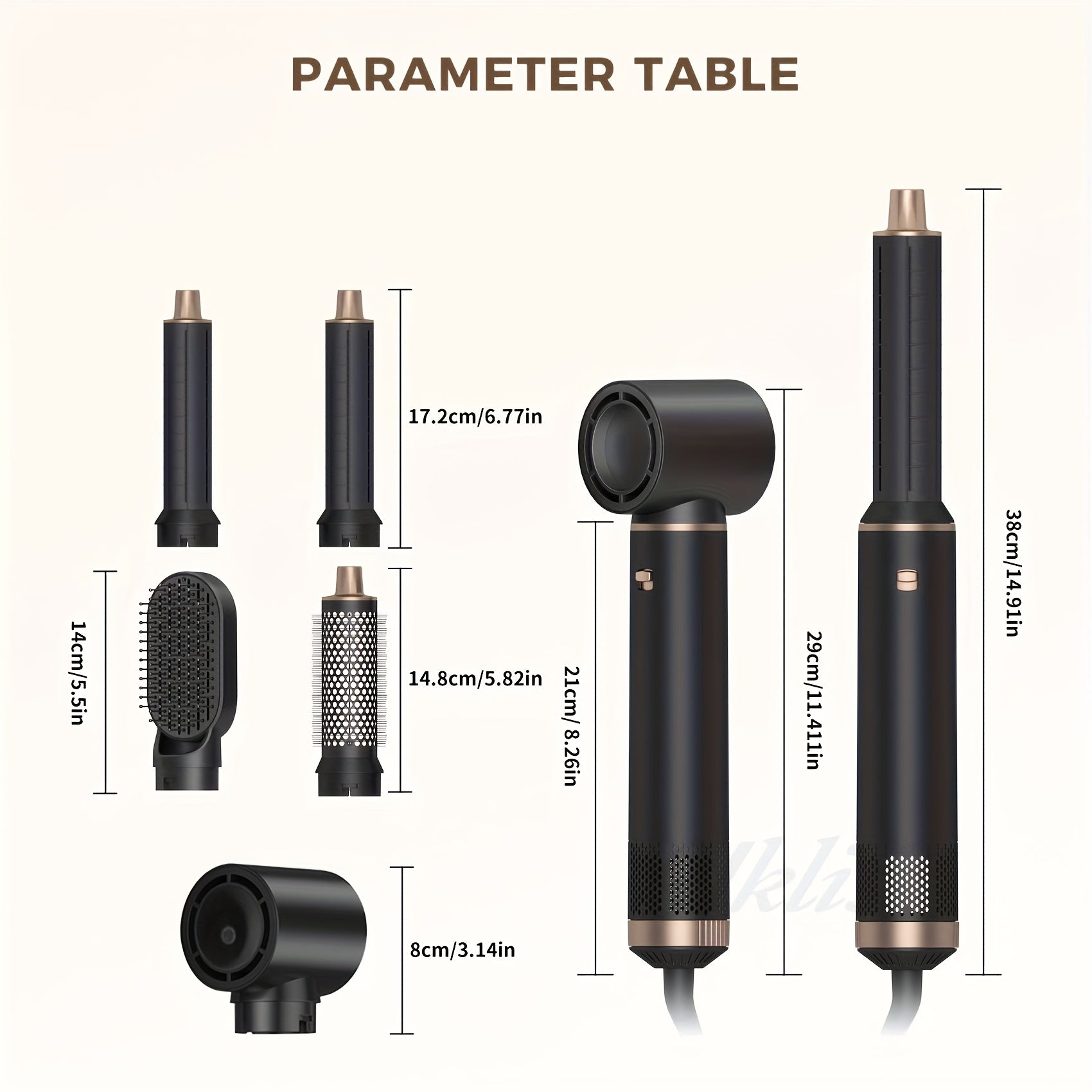 5-in-1 Air Styling Tool for Hair Blow Dryer Straightener Curling Volume