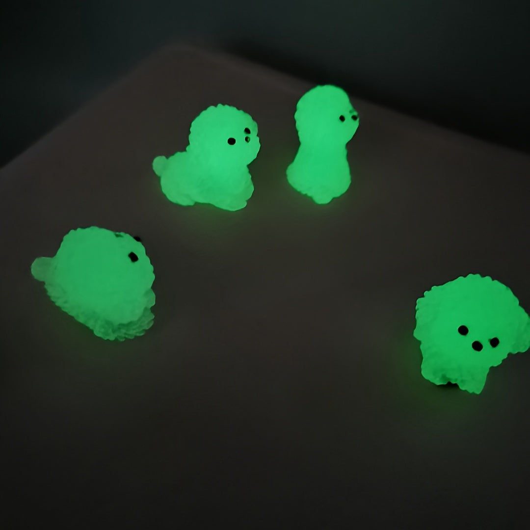 Kids Shoe Accessory Set with Glow-In-The-Dark Puppy Designs and Removable ABS Components