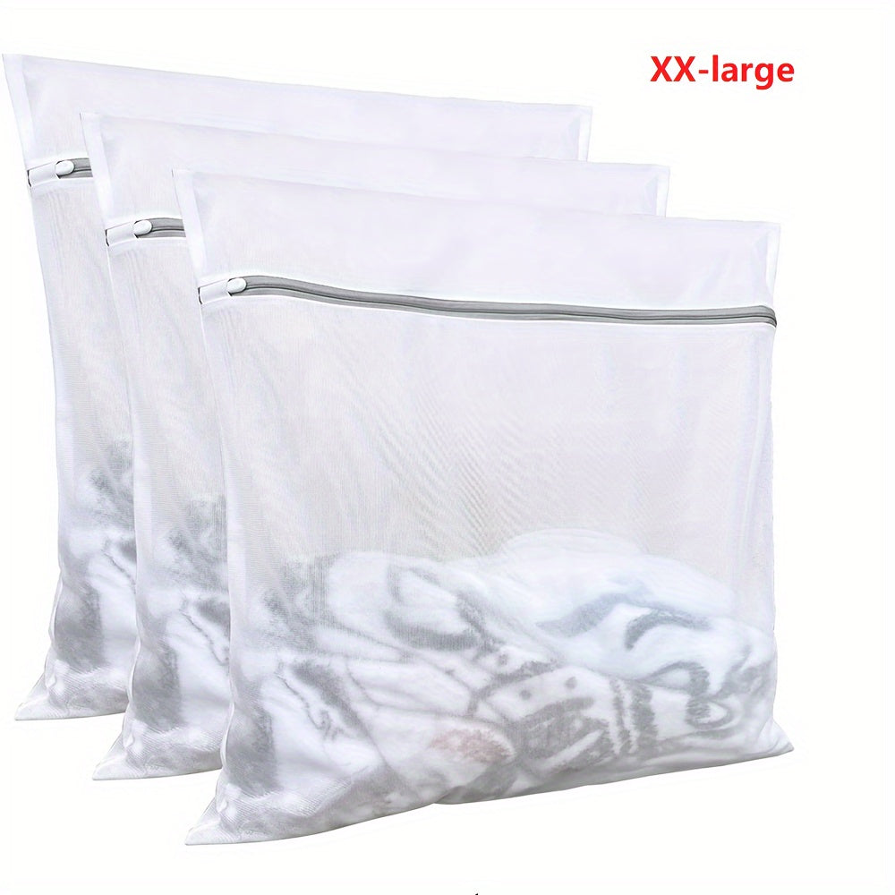 4-Piece Mesh Laundry Bag Set for Delicate Clothing Storage and Washing