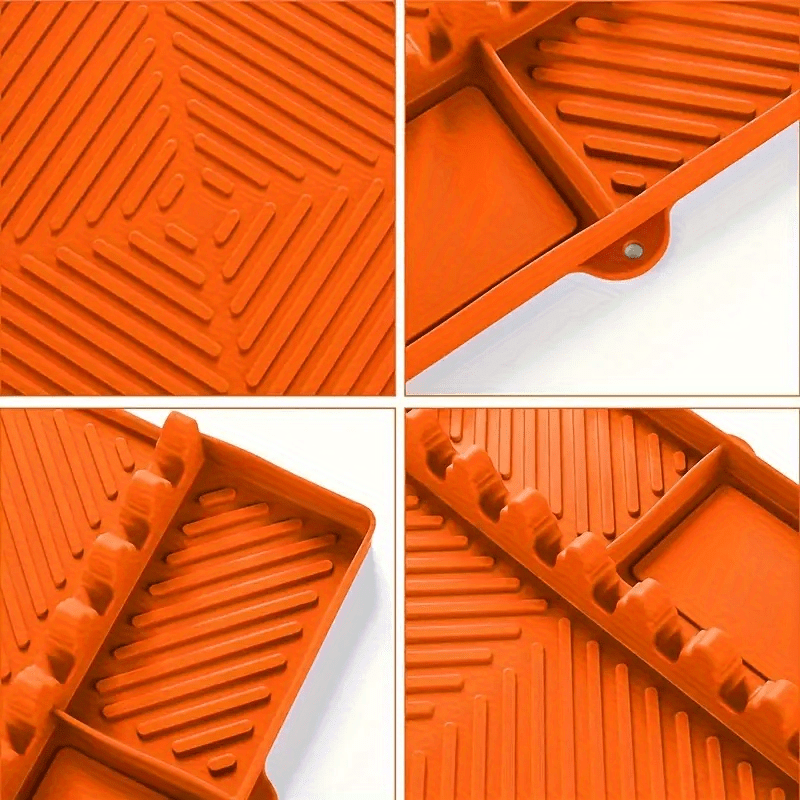 Black Stone BBQ Side Shelf Pad for Outdoor Kitchen Countertops with Silicone Scraper and Drip Tray