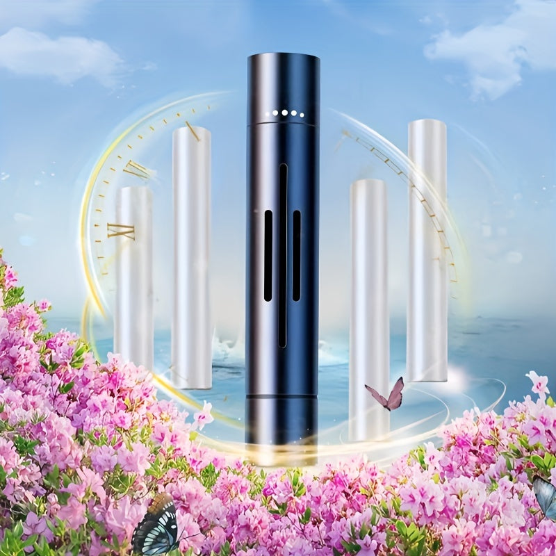 Car Air Freshener Set 6pcs Alloy Vent Clip Fragrance Refills for Car Interior