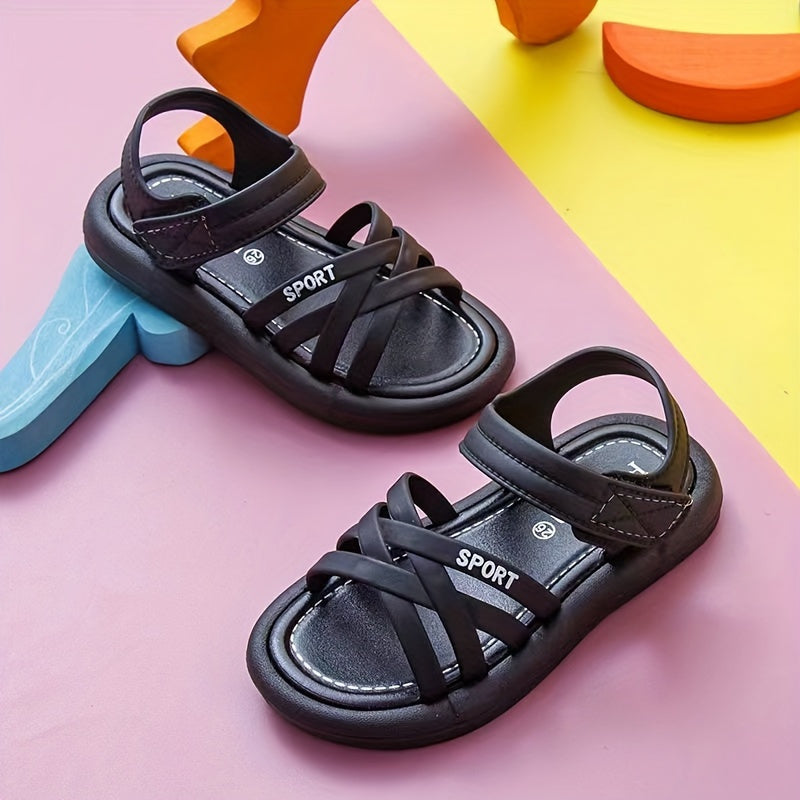 Girls Summer Princess Sandals 2025 PVC Heart Floral Korean Style Beach Casual