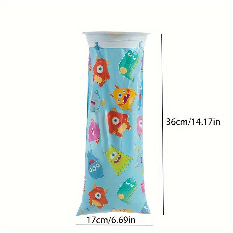 5-Pack PE Disposable Trash Bags Leak-Proof Cartoon Design Universal Fit for Car Travel Pregnancy