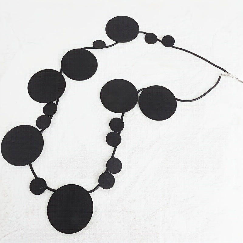 Vintage yog'och aksessuarlar kauchuk marjon - bu ayollar uchun bohem uslubidagi uzun marjon.