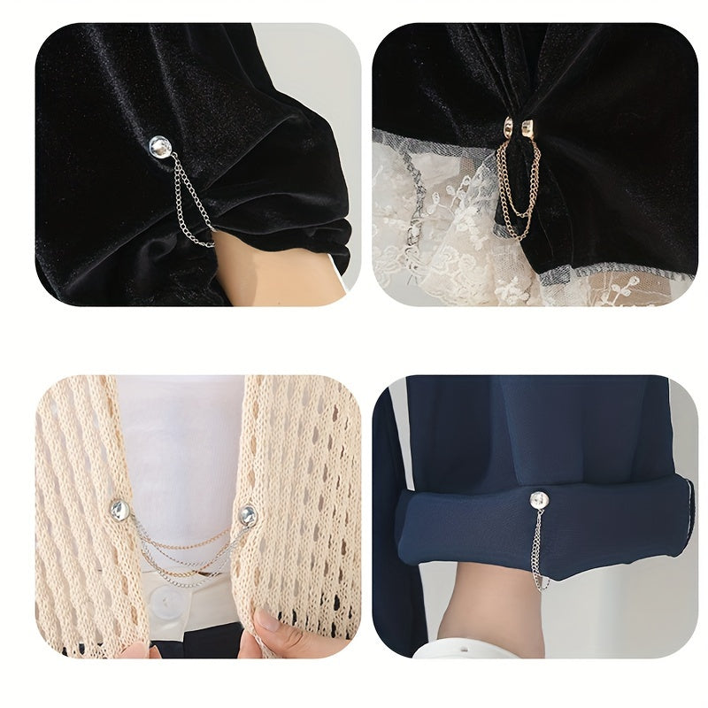 4шт магнитных зажимов для брюк без шитья, съемная подгибка для женщин, регулируемый пряжка