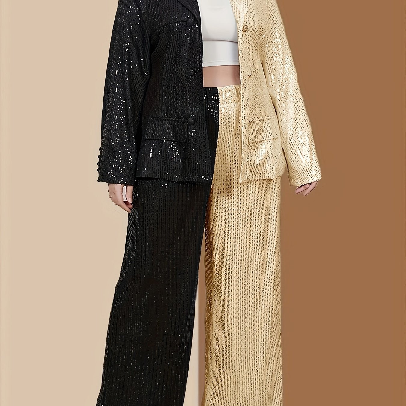 Girl's Stylish Sequin Patchwork Outfit for Special Occasions