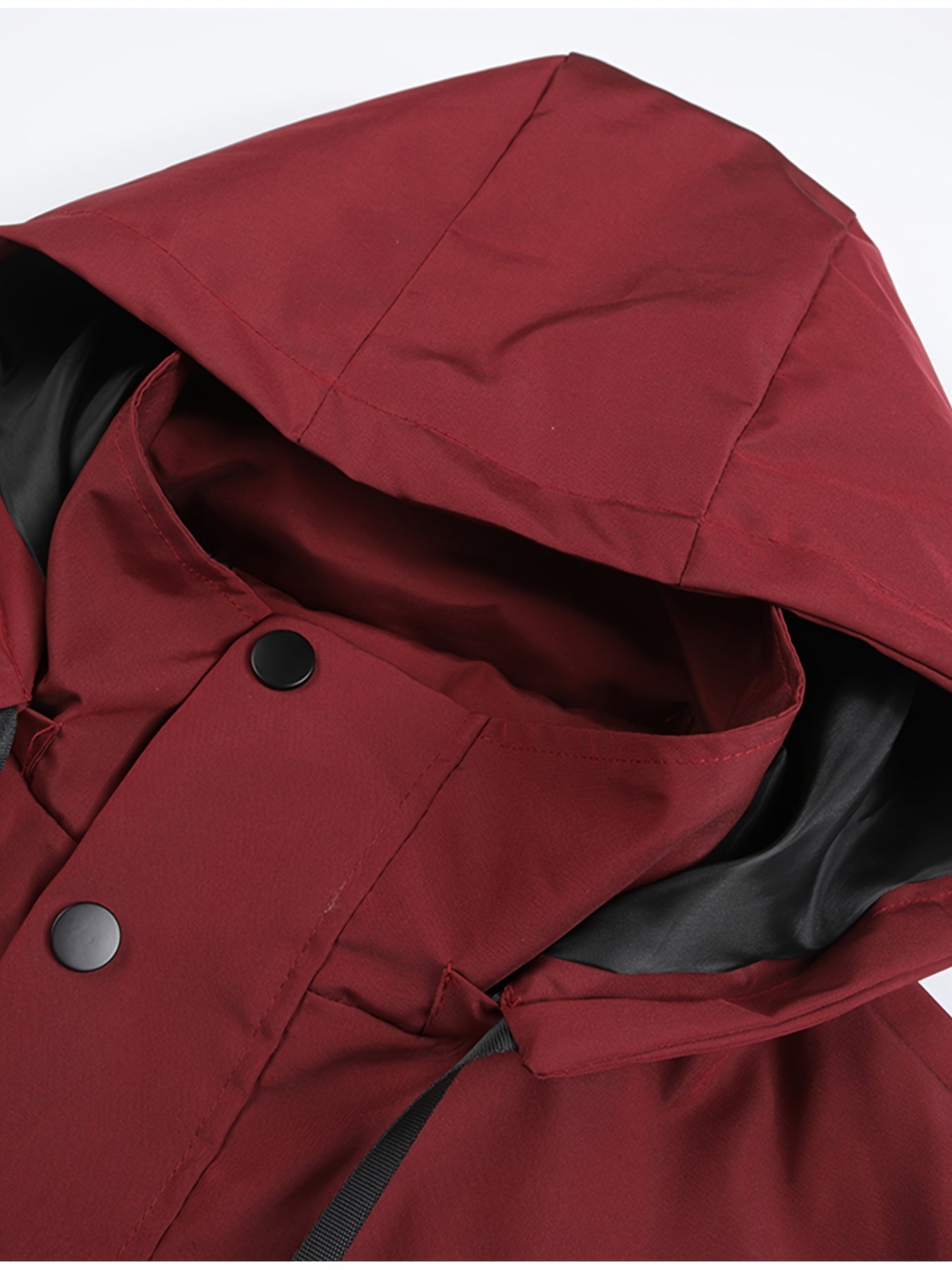 Shamol o'tkazmaydigan erkaklar uchun ochiq havoda kiyiladigan jaket, ajratiladigan kaput, ko'p cho'ntakli dizayn, mashinada yuvish mumkin bo'lgan polyester, kuz va qish uchun kollej uslubi, katta o'lcham.