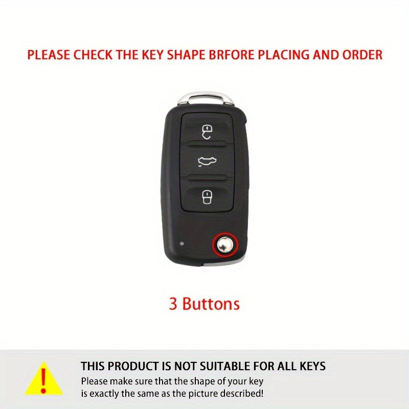 Universal TPU Car Key Cover Fob Shell for Vehicles with Keychain Protection