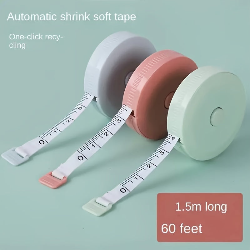 60-Inch Retractable Soft Tape Measure for Sewing and Crafting Double-Sided Durable Blade