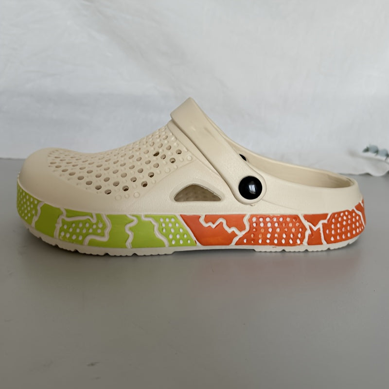 Женские дышащие шлепанцы из EVA двухцветные с вентиляцией, повседневная обувь