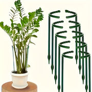 8-Pack Green Plastic Plant Support Stake Rings for Climbing Flowers Indoor Plants