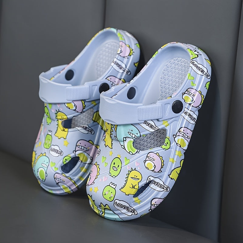 Boys' Casual Cartoon Clogs Lightweight Breathable Non-Slip Indoor Outdoor Summer