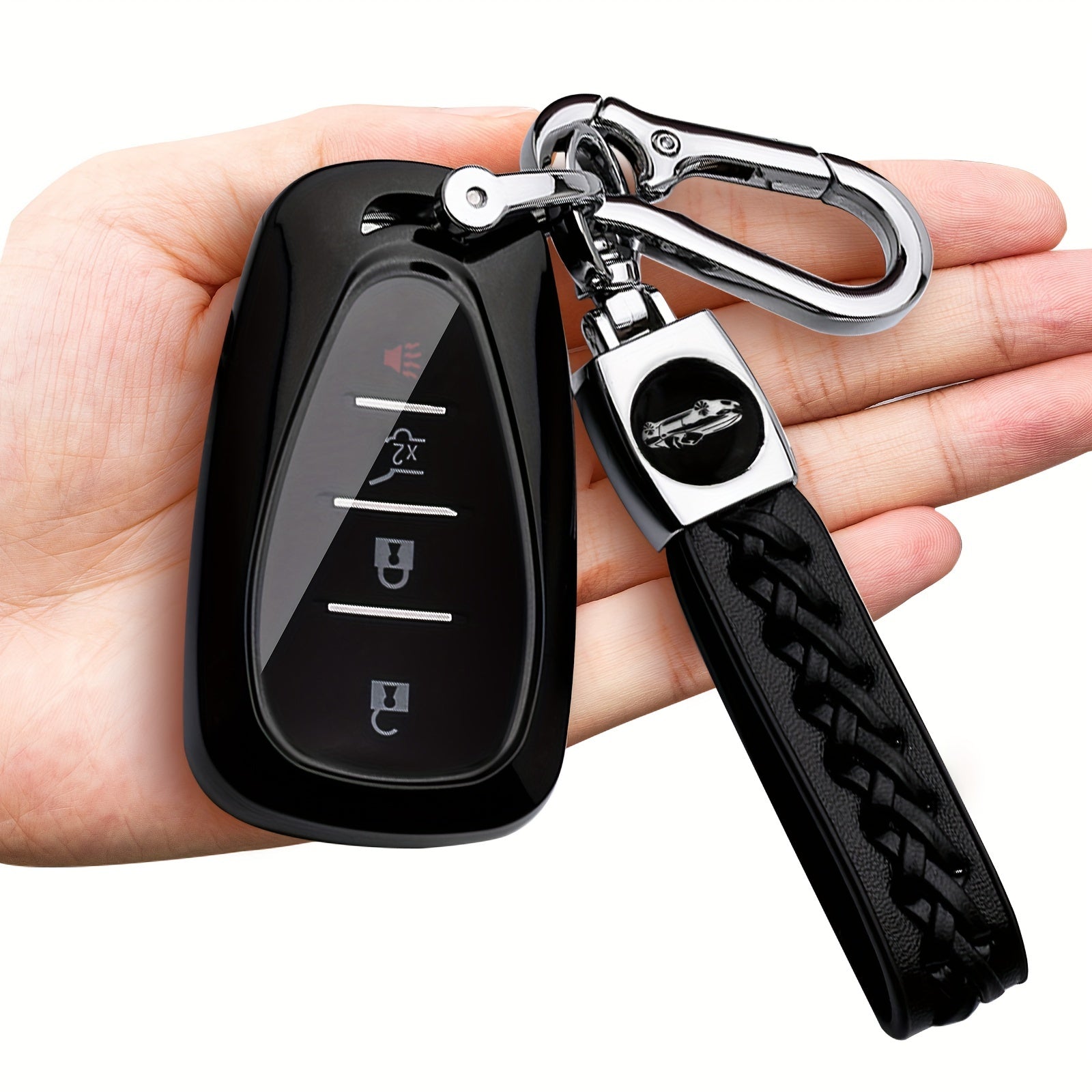 Uniseks charm qo‘llari uchun charm avtomobil kaliti qopqog‘i, chizishga qarshi himoya qopqog‘i