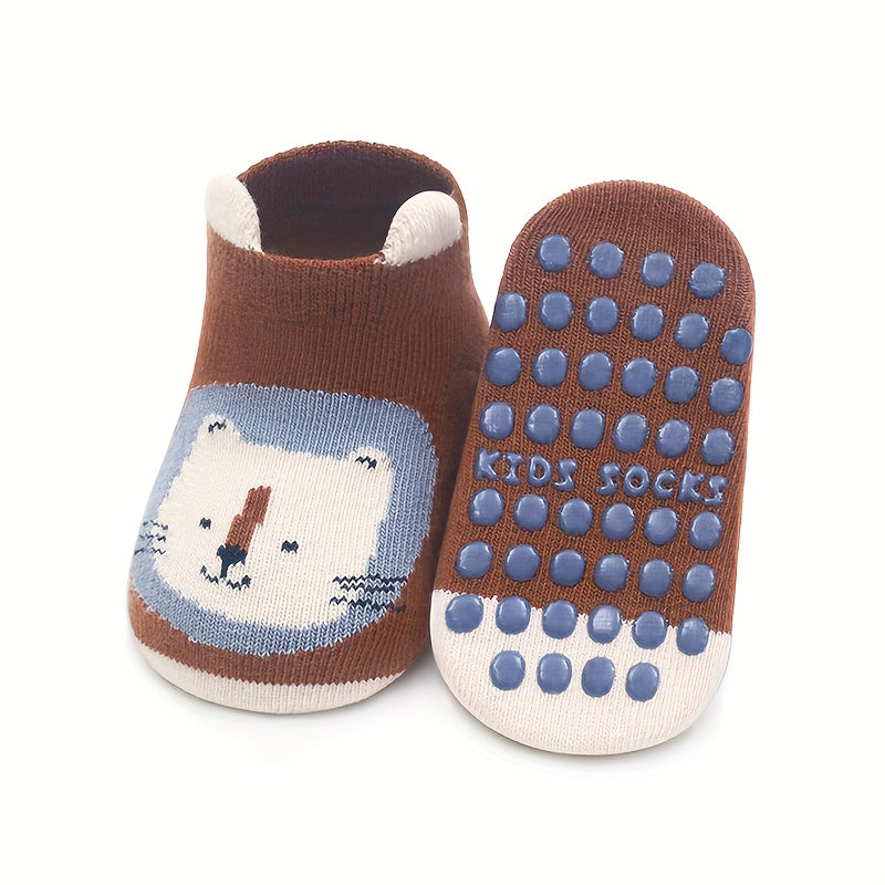 Baby Socks Non-Slip Cotton Infants Toddler 0-3 Years Knit Fabric Pack of 1