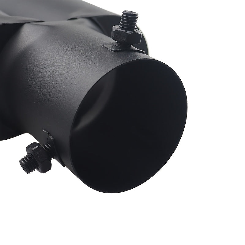 accesorios de tubo de escape de acero inoxidable para automóvil con boquilla de escape inclinada de doble salida negra