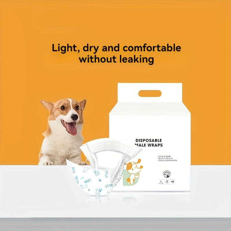 Dog Diapers Pack of 10 in Sizes S M L XL Polyester Safety and Physiological Pants