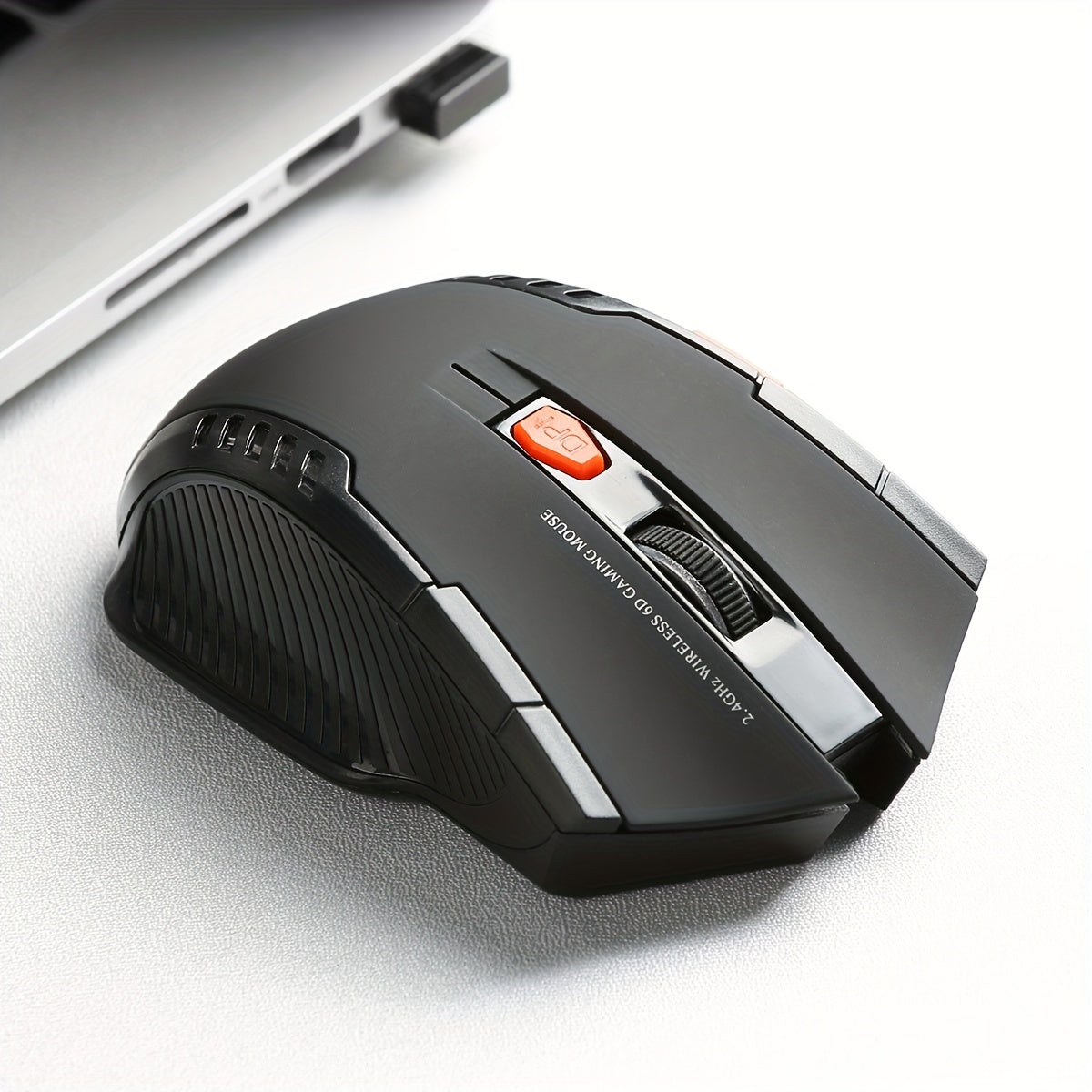 Ergonomic Wireless Gaming Mouse Adjustable DPI 2.4G Battery-Powered for Laptop PC