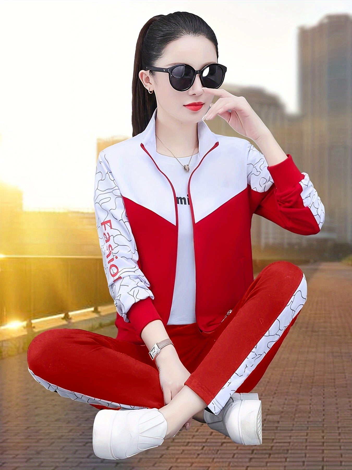 Women's Cardigan Set Long Sleeve Spring Autumn Casual Outdoor Sportswear