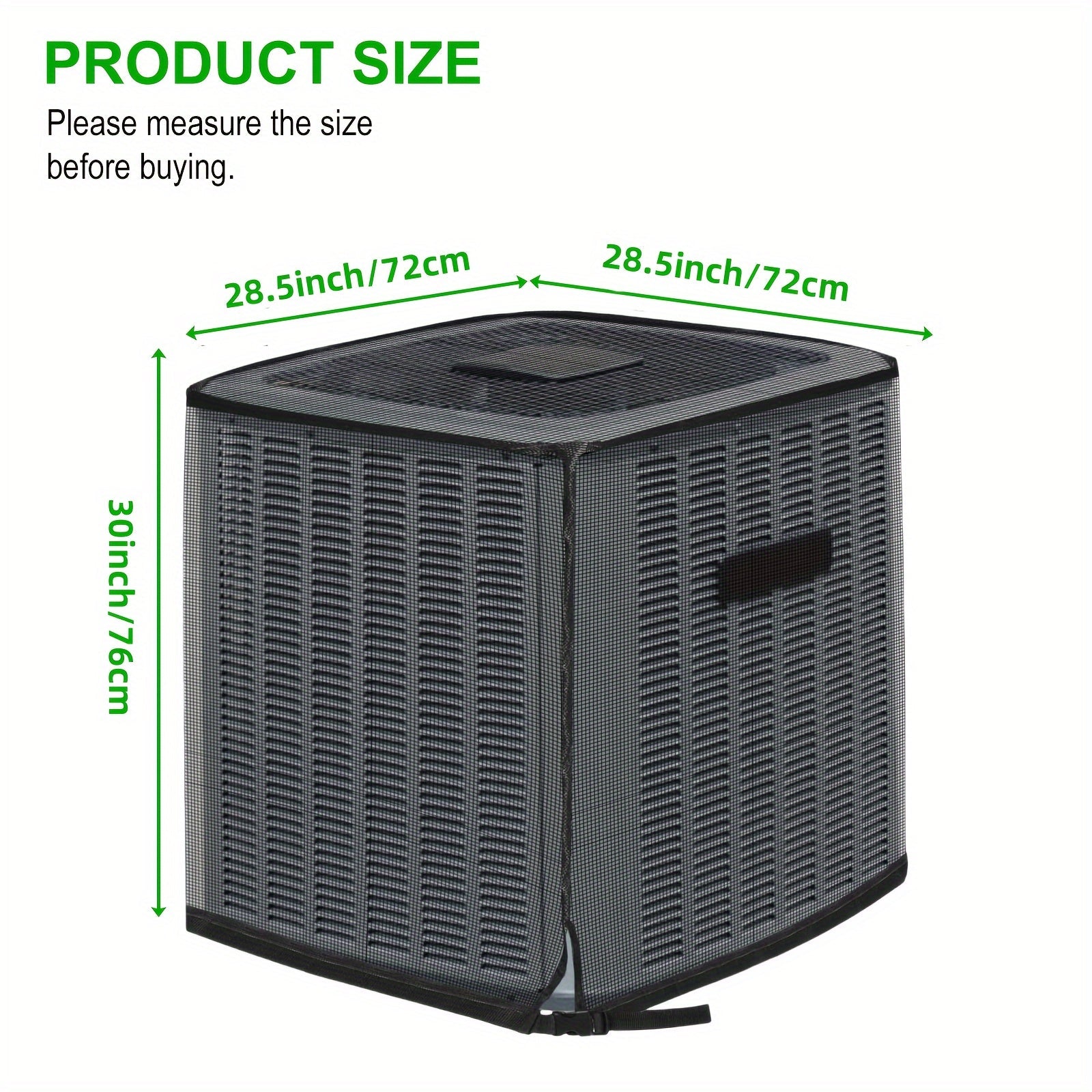 Funda ajustable de malla para aire acondicionado para protección exterior durante todo el año