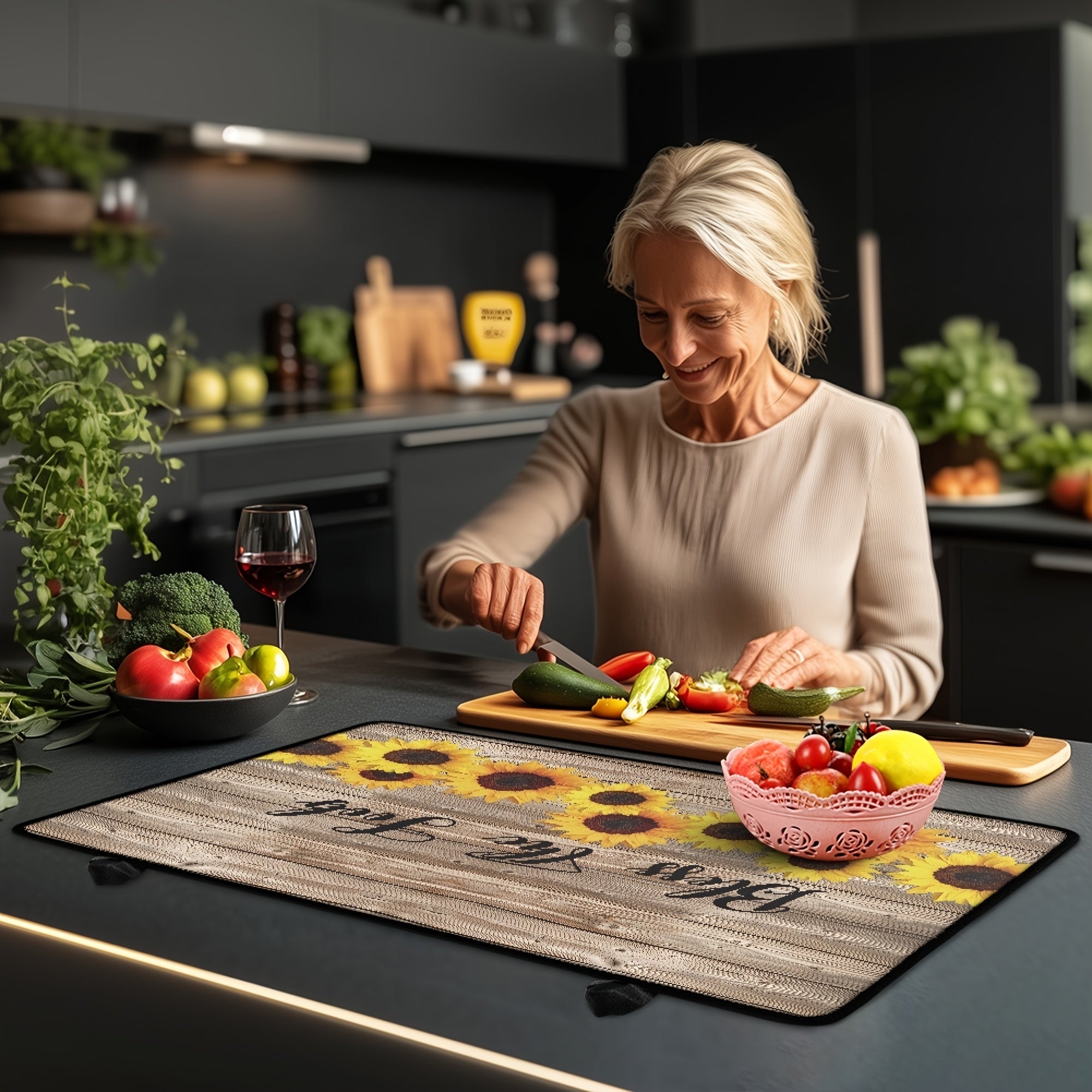 Wood Pattern Stove Cover Non-Slip Heat-Resistant Scratch Protection for Glass Ceramic Surfaces